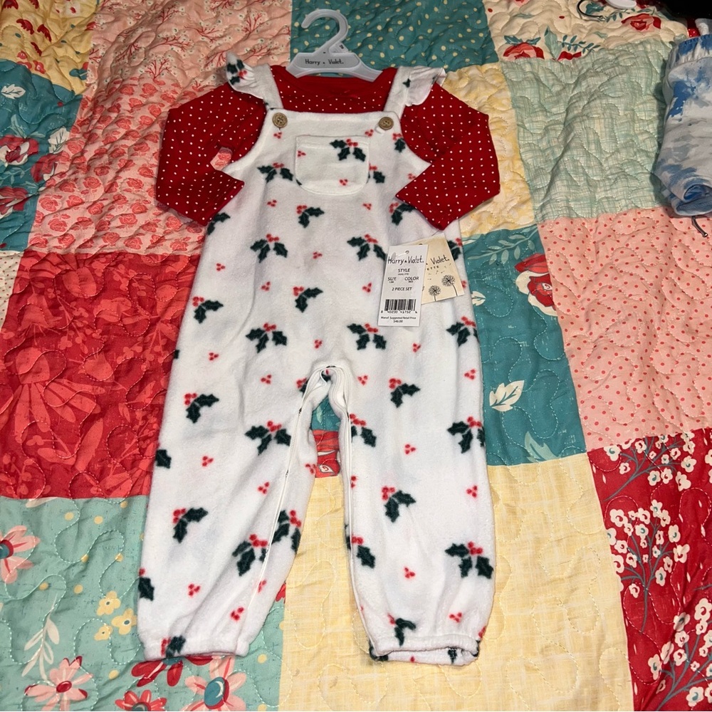 🎄Harry & Violet Layette 2 Piece Set Baby Girls Size 9-12 12-18 months NWT